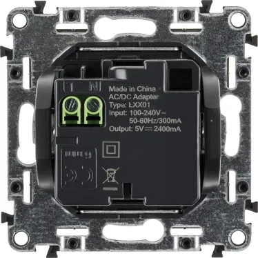 Зарядное устройство Valena ALLURE два USB-разъема 240В/5В 1500мА лицевая панель слоновая кость