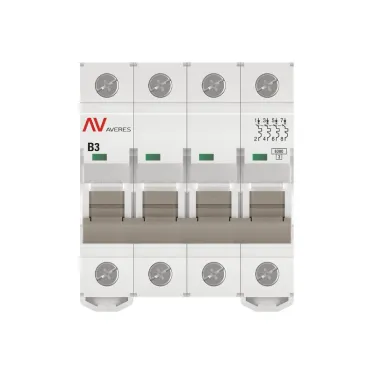 Выключатель автоматический AV-6 4P 3A (B) 6kA AVERES