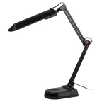 Светильник настольный с лампой PL на струбцине и с основанием черный NL-202-G23-11W-BK ЭРА