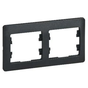 GLOSSA Рамка 2 поста горизонтальная антрацит