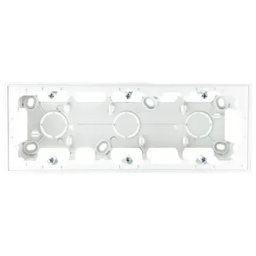 Коробка монтажная для накладного монтажа на 3 модуля, белый