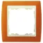 Рамка на 1 пост S82 терракот - слоновая кость