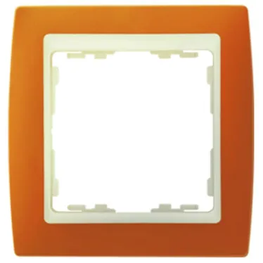 Рамка на 1 пост S82 терракот - слоновая кость