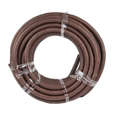 Труба гофрированная ПВХ с зондом под темное дерево d25мм (25м) Plast PROxima