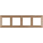 Valena LIFE Рамка 4 поста светлое дерево универсальная