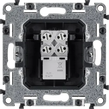 Valena LIFE Розетка телефонная RJ11 одиночная с лицевой панелью слоновая кость