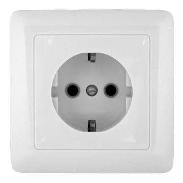 ХИТ Розетка скрытая с заземлением 250В 16А белая