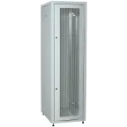 Шкаф LINEA E 42U 600х800мм двери 2шт перфорирова ная и металл серый