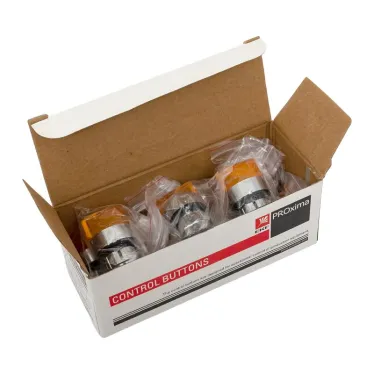 Механизм переключателя исполнительный ХB4 желтый на 3 положения возвратный без фиксации с подсветкой с короткой ручкой PROxima