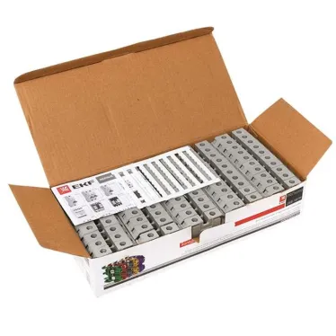 Клемма винтовая JXB-10/35мм.кв серая