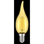 Лампа светодиодная CВ35 свеча на ветру золото 7Вт 230В 2700К E14 серия 360° IEK