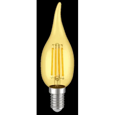 Лампа светодиодная CВ35 свеча на ветру золото 7Вт 230В 2700К E14 серия 360° IEK