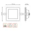 Светильник светодиодный встраиваемый квадратный с декоративным стеклом 6W 3000K 1/40 | 948111106 | Gauss