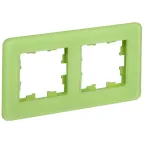 BRITE Рамка 2 поста РУ-2-2-Бр стекло эко грин RE IEK