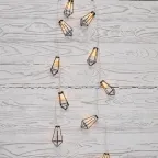 Гирлянда светодиодная Кристаллы черные 10 LED, 1,5 м, прозрачный ПВХ, теплый белый свет свечения, 2хАА (батарейки не в компл.) | 304-017 | NEON-NIGHT