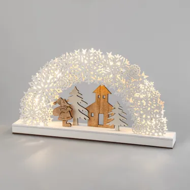 Деревянная фигурка с подсветкой "Рождественская сказка" 44,5*6*24 см | 504-021 | NEON-NIGHT