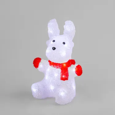 Акриловая светодиодная фигура Олененок в шарфе 20х17х30 см, 24 светодиода, батарейки 2хAA (не входят в комплект) | 513-314 | NEON-NIGHT