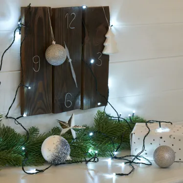 Гирлянда "Твинкл Лайт" 4 м, темно-зеленый ПВХ, 25 LED, цвет белый | 303-015 | NEON-NIGHT