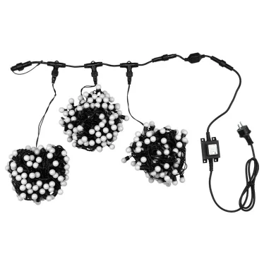 Гирлянда "LED ClipLight - МУЛЬТИШАРИКИ" 24V, 3 нити по 20 м, свечение с динамикой, цвет диодов RGB | 323-619 | NEON-NIGHT