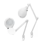 Лупа на струбцине , круглая, 5D, с подсветкой 108 LED, белая | 31-0503 | REXANT