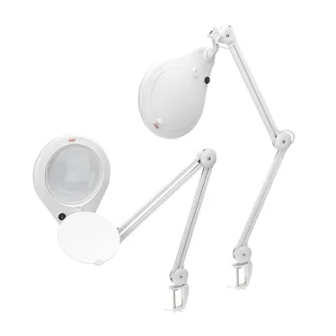 Лупа на струбцине , круглая, 5D, с подсветкой 108 LED, белая | 31-0503 | REXANT