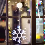 Фигура светодиодная Снежинка на присоске с подвесом, цвет белый | 501-019 | NEON-NIGHT