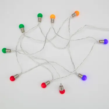 Гирлянда светодиодная Мини-лампочки 1.5 м, 10 LED, прозрачный ПВХ, цвет свечения мультиколор, 2 х АА (батарейки не в комплекте) | 303-074 | NEON-NIGHT