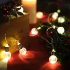 Гирлянда светодиодная Лампочки 10 LED, 1.5 м, прозрачный ПВХ, теплый белый цвет свечения, 2 х АА (батарейки не в комплекте) | 304-015 | NEON-NIGHT