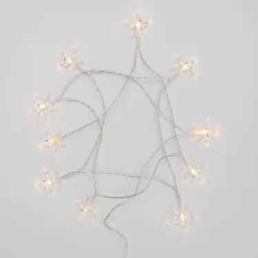 Гирлянда светодиодная Звездочки 1,5 м, 10 LED, прозрачный ПВХ, цвет свечения теплый белый, 2 х АА (батарейки не в комплекте) | 303-091 | NEON-NIGHT