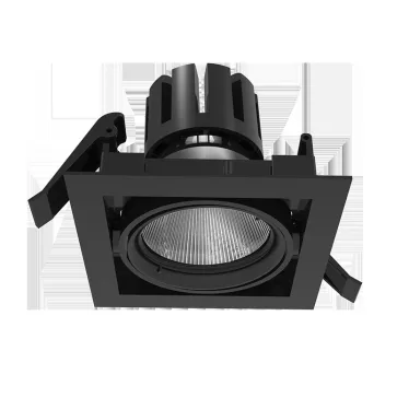 Cветильник светодиодный DL-TETRIS поворотный 35° 165*165*140mm 25W 4000K IP20 RAL9005 черный матовый | V1-R0-90424-10000-2002540 | VARTON