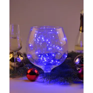 Гирлянда светодиодная  Нить 5 м синий свет,  ENIN -5NB   на эл.пит.АА IP20 (100/2500) | Б0047962 | ЭРА