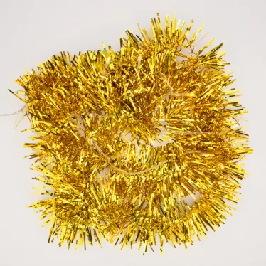 Гирлянда светодиодная Мишура золотая 10 LED, 1,5 м, прозрачный ПВХ, теплое белое свечение, 2 х АА (батарейки не в комплекте) | 304-012 | NEON-NIGHT