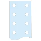 ПЕРФОРИРОВАННАЯ ВЕРТИКАЛЬНАЯ ШИНА PE, 50x5 ММ