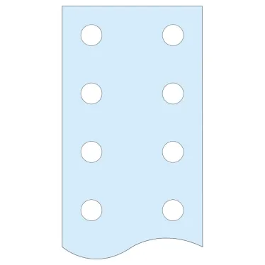 ПЕРФОРИРОВАННАЯ ВЕРТИКАЛЬНАЯ ШИНА PE, 50x5 ММ