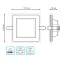 Светильник светодиодный встраиваемый квадратный с декоративным стеклом 6W 4000K 1/40 | 948111206 | Gauss