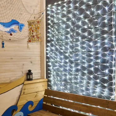 Гирлянда Сеть 2х1,5м, свечение с динамикой, прозрачный ПВХ, 288 LED, 230 В, цвет: Белый | 215-045 | NEON-NIGHT