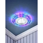 Светильник точечный встраиваемый DK LD3 MR16 7Вт GU5.3 прозрачный c мультиколор подсветкой | Б0019205 | ЭРА