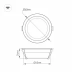 Светодиодный светильник LTM-R60WH-Frost 3W Day White 110deg | 020761 | Arlight