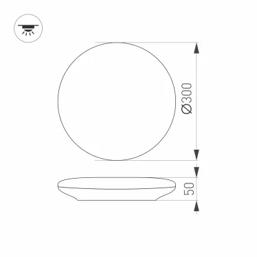 Светильник CL-FRISBEE-MOTION-R300-18W Day4000 (WH, 180 deg, 230V) (Arlight, IP54 Пластик, 3 года) | 030104 | Arlight