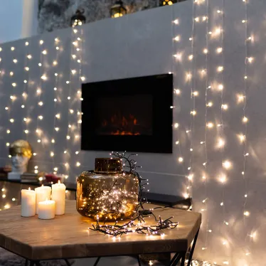 Гирлянда «Кластер LED» 3 м, темно-зеленый ПВХ IP20, 288 диодов, цвет теплый белый | 303-626 | NEON-NIGHT