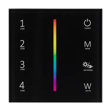 Панель Sens SMART-P30-RGBW Black (230V, 4 зоны, 2.4G) | 027104 | Arlight
