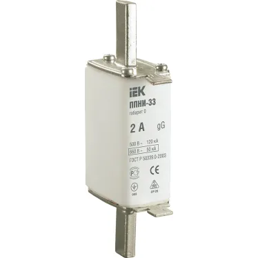 Плавкая вставка предохранителя ППНИ-33, габарит 0,   2А    | DPP20-002 | IEK