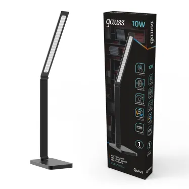 Светильник настольный Qplus GTL501 10W 600lm 3000-6000K 170-265V черный диммируемый Qi USB LED 1/12 | GT5012 | Gauss