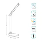 Светильник настольный Qplus GTL504 10W 590lm 3000-6000K 170-265V белый диммируемый USB LED 1/8/16 | GT5041 | Gauss