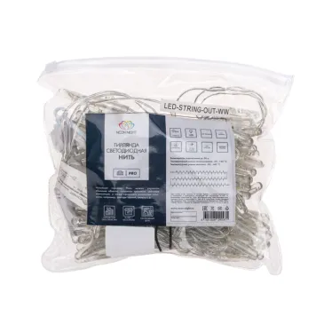 Гирлянда Нить 10м, эффект мерцания (каждый 5-ый), прозрачный ПВХ, 230В, цвет: Красный | 305-282 | NEON-NIGHT