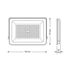 Прожектор светодиодный Qplus 150W 18000lm 6500K 175-265V IP65 графитовый LED 1/4 | 690511150 | Gauss