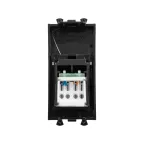 Компьютерная розетка "Черный квадрат" "Avanti" RJ-45 модульная, кат. 6, 1 мод | 4402291 | DKC