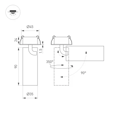 Светильник CLIP-38-LASER-S330-12W Day4000 (WH, 36 deg, 24V) | 029005 | Arlight