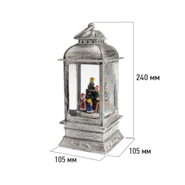 Декоративный фонарь с эффектом снегопада и подсветкой «Рождество», белый | 501-065 | NEON-NIGHT