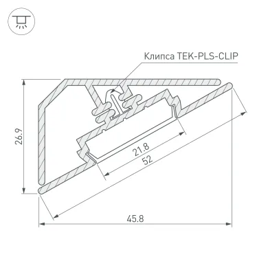 Профиль KLUS-LOCK-FM-BASE-2000 ANOD | 020909 | Arlight